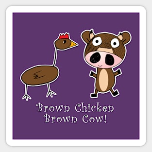 Brown Chicken Brown Cow Sticker